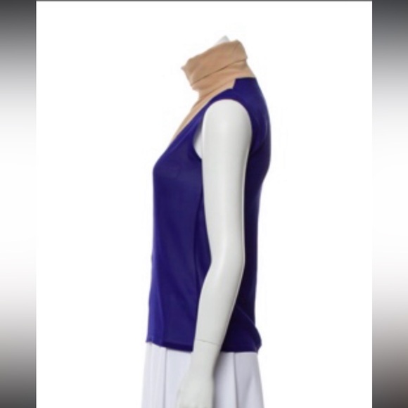 Celine sleeveless turtleneck blouse top 36 S - Picture 2 of 16